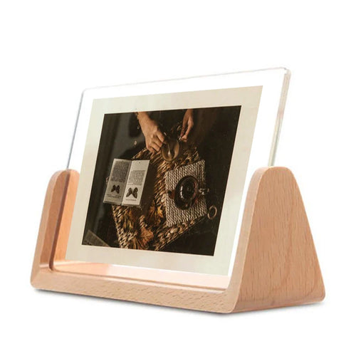 Acrylic Photo Frame Wooden Photos Frame Nordic Photo Frame for Wedding Photo Picture Frame Desktop Office Photo Decor